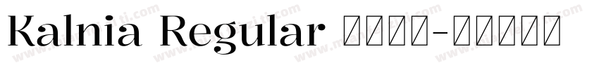 Kalnia Regular 语言英文字体转换